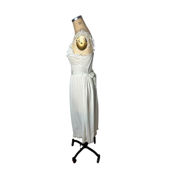 1950s/60s nightgown with lace badice and straps by Sans Souci Size M - Picture 3 of 8